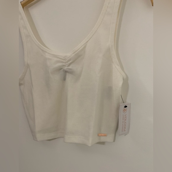 NEW VOLCOM LIVED IN LOUNGE CROPPED RIB TANK - STAR WHITE Size:S - Picture 6 of 9